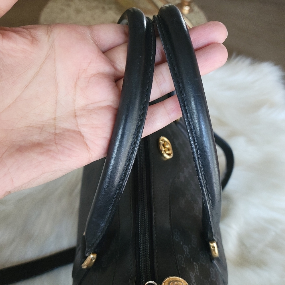 100% Authentic Gucci vintage web sherry line Boston bag - Picture 6 of 16